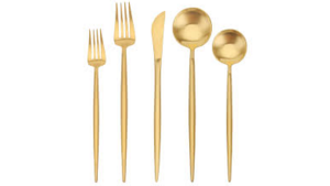 Flatware - Dinner Knife Gold Cutipol rental Miami-Ft. Lauderdale, FL