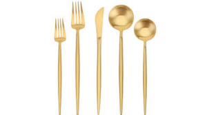 Flatware - Dinner Fork Gold Cutipol rental Miami-Ft. Lauderdale, FL