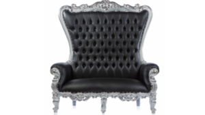 Lounge - Double Seat Black With Silver Trim Throne rental Miami-Ft. Lauderdale, FL