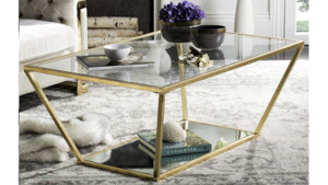 Coffee Table Glass Top/Mirror base- Brass Gold rental in Miami-Ft. Lauderdale, FL