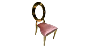 "O" Chair Gold with Velvet Blush Seat rental Miami-Ft. Lauderdale, FL