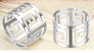 Hollow Cut Napkin Holder Ring - Silver rental Miami-Ft. Lauderdale, FL