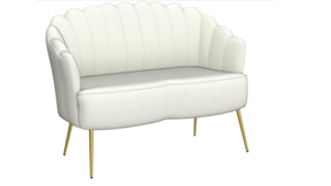 Velvet Love Seat Flower Shaped - White rental Miami-Ft. Lauderdale, FL