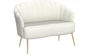 Velvet Love Seat Flower Shaped - White rental in Miami-Ft. Lauderdale, FL