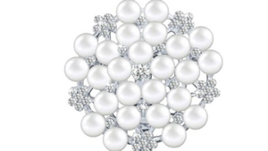 Pearls Round Flower Napkin Ring Rhinestone - Si... rental Miami-Ft. Lauderdale, FL