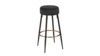 Velvet Round Backless Stool - Black rental in Miami-Ft. Lauderdale, FL