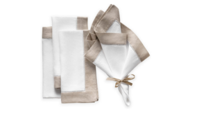 Hemstitch Classico Lino Napkins - Flax rental Miami-Ft. Lauderdale, FL