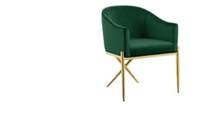 Velvet Single Chair w/ Gold Legs - Green rental Miami-Ft. Lauderdale, FL