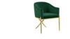 Velvet Single Chair w/ Gold Legs - Green rental in Miami-Ft. Lauderdale, FL
