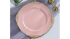 Charger - Pink Round Leaf Embossed Gold Rim Acr... rental in Miami-Ft. Lauderdale, FL