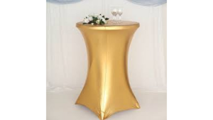 Linens - Gold Spandex Highboy rental Miami-Ft. Lauderdale, FL