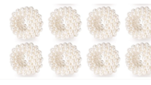 Pearl Napkin Ring Holder - White rental Miami-Ft. Lauderdale, FL