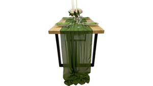 Runner - Olive Green Sheer 29" W x 120" rental Miami-Ft. Lauderdale, FL