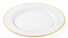 Glass Gold Rim Dinner Plate 10" (Pack of 10) rental in New York, NY