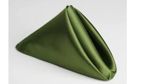 Satin Napkins - Olive Green rental Miami-Ft. Lauderdale, FL