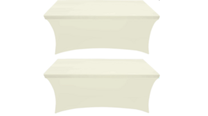 Linens - Spandex Ivory Rectangular 6' rental Miami-Ft. Lauderdale, FL