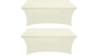 Linens - Spandex Ivory Rectangular 6' rental in Miami-Ft. Lauderdale, FL