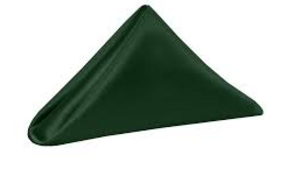 Satin Napkins - Hunter Green rental Miami-Ft. Lauderdale, FL