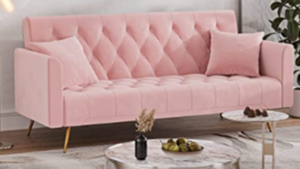 Sofa Velvet Yessir- Blush Pink rental Miami-Ft. Lauderdale, FL