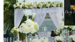 Chupah Frame with Fabric and Uplights rental Miami-Ft. Lauderdale, FL
