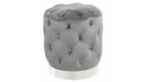 Velvet Round Ottoman Tufted - Silver rental Miami-Ft. Lauderdale, FL