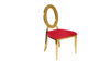 Gold Stainless Steel Chair - "O" Red rental in Miami-Ft. Lauderdale, FL