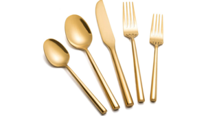Flatware - Dinner Spoons Gold Hexagon Handle Mo... rental Miami-Ft. Lauderdale, FL