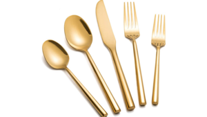 Flatware - Teaspoons Gold Hexagon Handle Modern rental Miami-Ft. Lauderdale, FL