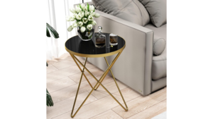 Modern Round Side Table, End Table with Black T... rental Miami-Ft. Lauderdale, FL