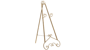Traditional Gold Metal Easel with Scroll Heart ... rental Miami-Ft. Lauderdale, FL