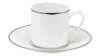 Espresso Cup - White Silver Rim with Round Saucer rental in Miami-Ft. Lauderdale, FL