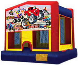 13x13 Bounce House with Monster Truck Panel rental in San Antonio, TX