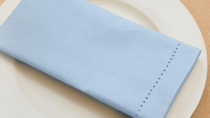 Hemstitch Linen Napkins - Ice Blue rental Miami-Ft. Lauderdale, FL