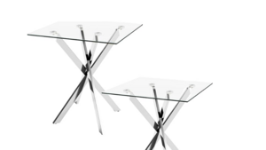 Modern Square Side Table, End Table With Glass Top rental Miami-Ft. Lauderdale, FL