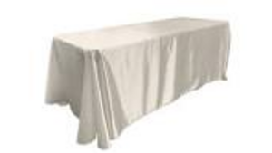 Satin Linen 108x156"- Ivory rental Miami-Ft. Lauderdale, FL