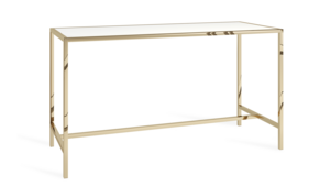 Rivington Table Polished Gold White - 72"L x 30... rental New York, NY