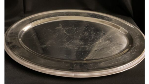 26" Oval Ribbed Tray Stainless Steel rental Columbus-Auburn, GA