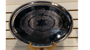 17" Oval Stainless Steel Decorative Tray rental Columbus-Auburn, GA