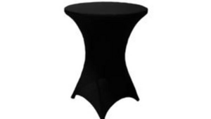 30" Black Spandex Pedestal Tablecloth rental Columbus-Auburn, GA