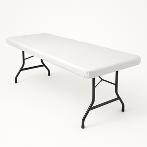 8X30 White Kwik Cover Tablecloth rental Columbus-Auburn, GA