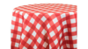 90X132 Red And White Check Polyester Tablecloth rental in Columbus-Auburn, GA