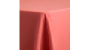 132 Coral Polyester Tablecloth rental Columbus-Auburn, GA