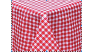 90 Red Gingham Polyester Tablecloth rental Columbus-Auburn, GA