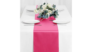 12X108 Hot Pink Polyester Table Runner rental Columbus-Auburn, GA