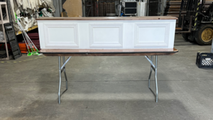 White Wood Bar Top 6' rental Columbus-Auburn, GA