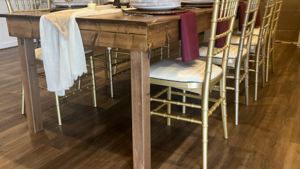 8'X40'' Light Wash Farm Table rental Columbus-Auburn, GA