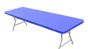 8X30 Blue Kwik Cover Tablecloth rental Columbus-Auburn, GA