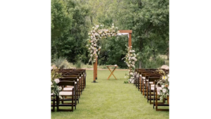 Chuppah Backdrop 4 Posts State Fabric Color rental Southern Utah, UT