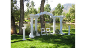 Full Set White Roman Column Arch rental Southern Utah, UT