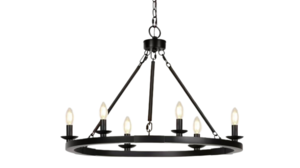 Chandelier Black Mission Style - Large rental Southern Utah, UT
